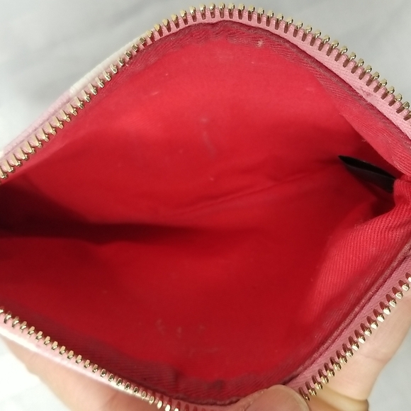 DOONEY & BOURKE PINK & WHITE WRISTLET ZIP TOP - Picture 7 of 8